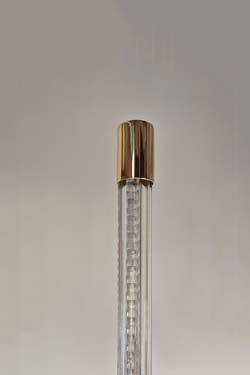 Luxor ultra-slim steel and glass floor lamp	