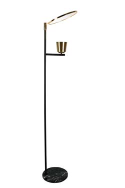 Lampadaire noir années 50 lumière orientable Lupa