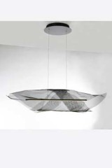 Suspension contemporaine en voile d'acier noir Aura - Lustre by Myo