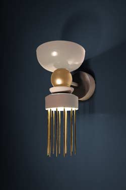 Small white and gold Art Deco wall light by Boheme - Wall lights by Myo