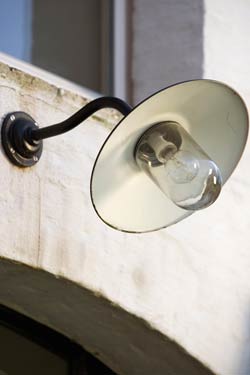 Applique murale extérieur cuivre laqué Quay Light 45° verre clair
