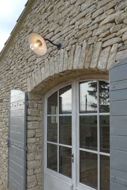 Applique murale extérieur cuivre laqué Quay Light 45° verre clair