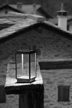 Blakes lanterne de table noire sur batterie