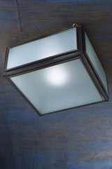 Chelsea Medium antique bronze with sand-blasted glass - Ceiling lights by Nautic by Tekna