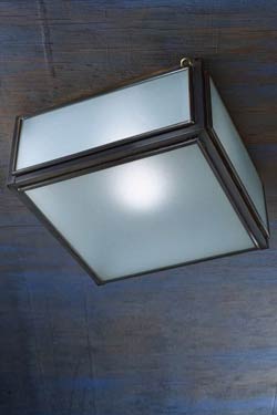Chelsea Medium plafonnier bronze antique verre sablé - Plafonnier by Nautic by Tekna