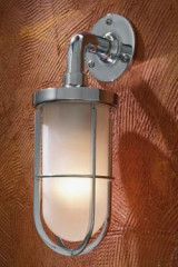 Docklight Wall applique bronze chromé verre sablé - Applique d'extérieur by Nautic by Tekna