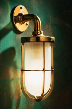 Docklight Wall applique bronze poli verre sablé - Applique d'extérieur by Nautic by Tekna