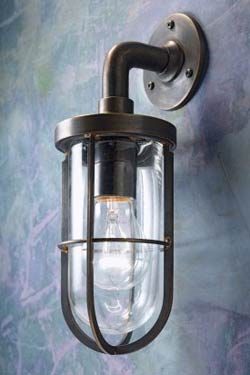 Docklight Wall applique en bronze antique verre clair - Applique d'extérieur by Nautic by Tekna