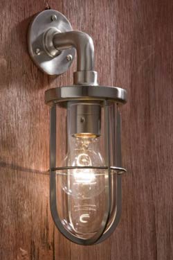 Docklight Wall applique en bronze nickelé mat verre clair - Applique d'extérieur by Nautic by Tekna