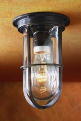 Docklight Ceiling antique bronze with clear glass - Exterior ceiling lights by Nautic by Tekna