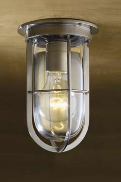 Docklight Ceiling matt nickel-plated bronze with clear glass - Exterior ceiling lights by Nautic by Tekna