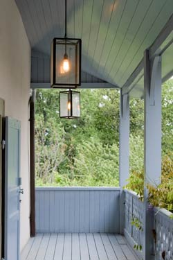 Ilford Closed Top antique bronze and clear glass pendant