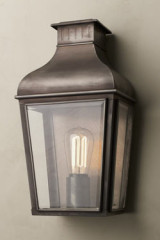 Antique Bronze Outdoor Lantern Montrose City Small Flat Glass - Exterior wall lights by Nautic by Tekna