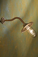 Butterfly 45° copper and clear glass - Exterior wall lights by Nautic by Tekna