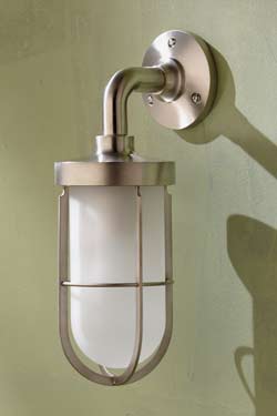 Docklight Wall matt nickel-plated bronze with sand-blasted glass - Exterior wall lights by Nautic by Tekna