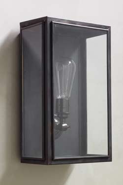 Essex antique bronze with clear glass - Exterior wall lights by Nautic by Tekna