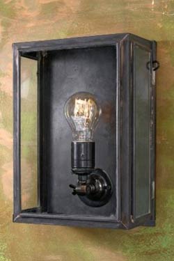 Essex Small antique bronze with clear glass - Exterior wall lights by Nautic by Tekna