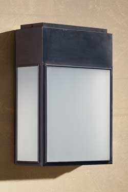 Outdoor wall light in aged bronze frosted glass - Exterior wall lights by Nautic by Tekna