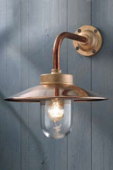 Quay Light 90° copper with clear glass - Exterior wall lights by Nautic by Tekna