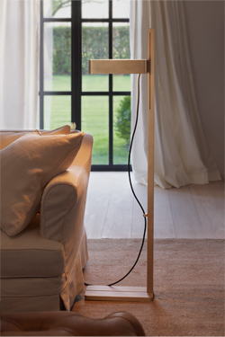 Butterfield antique bronze floor lamp with LED lighting