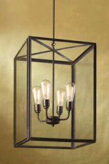 Ilford Large antique bronze and clear glass pendant - Pendants by Nautic by Tekna