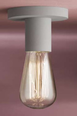 Plafonnier aluminium blanc laqué forme cylindrique pour ampoule décorative - Plafonnier by Nautic by Tekna