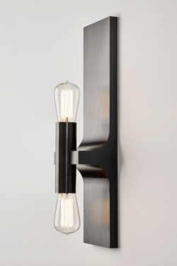 Walcott double wall lamp in black patinated bronze - Wall lights by Nautic by Tekna