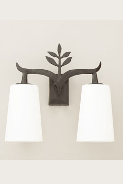 Alia applique classique antique avec abat-jour blanc - Applique by Objet insolite