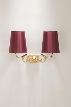 Applique classique 2 lumières en bronze doré - Applique by Objet insolite