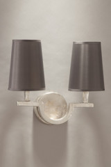 Applique double en bronze nickel satiné Perceval - Applique by Objet insolite