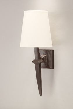Applique murale patine noir et abat-jour blanc Adam - Applique by Objet insolite