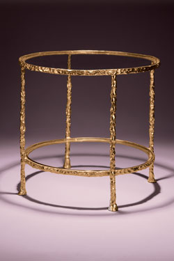 Bout de canapé rond en bronze doré Roma - Table d'appoint by Objet insolite