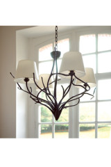 Bronze Art Nouveau Style 4-Light Chandelier - Chandeliers by Objet insolite