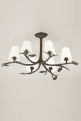 Folia branch chandelier 6 lights bronze patina - Chandeliers by Objet insolite