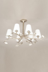 Folia branch chandelier 6 lights silver bronze - Chandeliers by Objet insolite