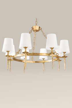 Mancha chandelier 8 lights gold - Chandeliers by Objet insolite