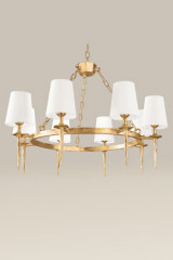 Mancha chandelier 8 lights gold - Chandeliers by Objet insolite