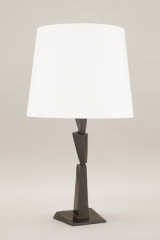 Cubist lampe de table en bronze massif patiné  - Lampe de table by Objet insolite