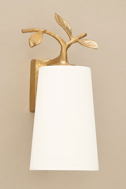 Dolce applique dorée en bronze décor végétal - Applique by Objet insolite