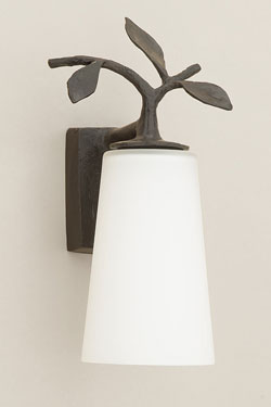 Dolce applique d'extérieur végétale en bronze noir - Applique d'extérieur by Objet insolite