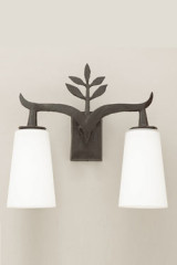 Alia outdoor wall lamp in solid bronze with black patina - Exterior wall lights by Objet insolite