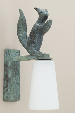 Edy outdoor wall lamp in bronze and white glass - Exterior wall lights by Objet insolite