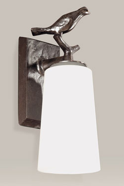 Plume outdoor wall lamp bird in patinated bronze - Exterior wall lights by Objet insolite