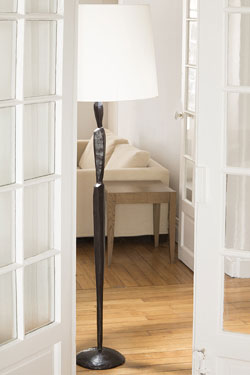 Jude contemporary floor lamp in black patina bronze