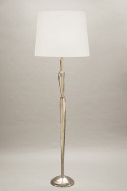 Jude contemporary floor lamp in nickel finish - Floor lamps by Objet insolite