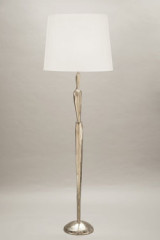 Jude contemporary floor lamp in nickel finish - Floor lamps by Objet insolite