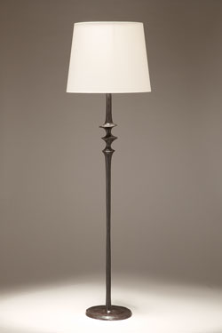 Floor lamp Mancha patinated black solid bronze foot  - Floor lamps by Objet insolite