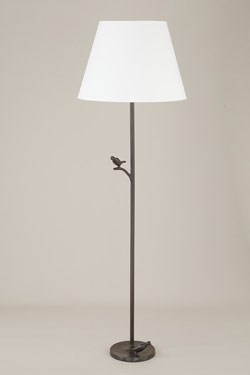 Plume lamp black birds in solid bronze with patina  - Floor lamps by Objet insolite