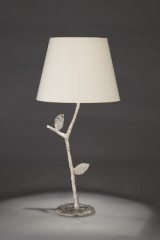 Flora lampe de table végétale argentée - Lampe de table by Objet insolite