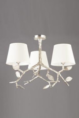 Flora lustre 3 lumières en bronze argenté - Lustre by Objet insolite